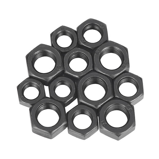JINGGONG Grade 10 fine thread hexagonal nut GB6171 high strength fine buckle black screw cap M10M12M16M18M20M64 M20*1.5 (2 pieces)