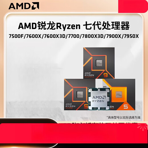 AMD RYZEN 7500F/9600X/9800X3D/7900X/9950X Новый AM5 Интерфейс процессор ЦП -процессор R9 9900X чип