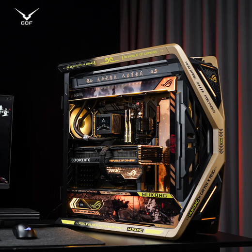 ASUS (ASUS) Игрок Страна Рог Создание Бог GR701 Черный миф Wukong Тема Индивидуальная шасси Pikachu Theme Chassis UV+Светлый доска