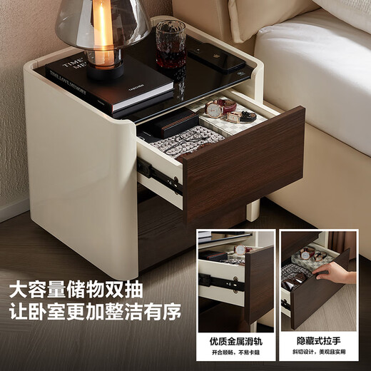 全友家居 现代简约落地床头柜卧室收纳储物置物小柜子家具