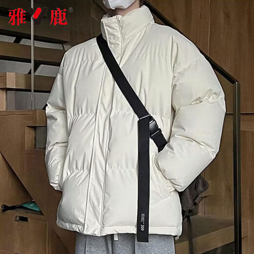 
Yalu autumn and winter new cotton coat men's small cotton jacket down cotton jacket loose bread jacket versatile collar warm jacket 1266 black XL (recommended 145-165Jin [Jin equals 0.5 kg])