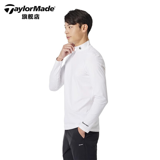 
Taylormade TaylorMay Golf Clothing Men's 2025 New Spring and Autumn Windproof Warm Golf Top Long Sleeve Base Shirt M13118 White M