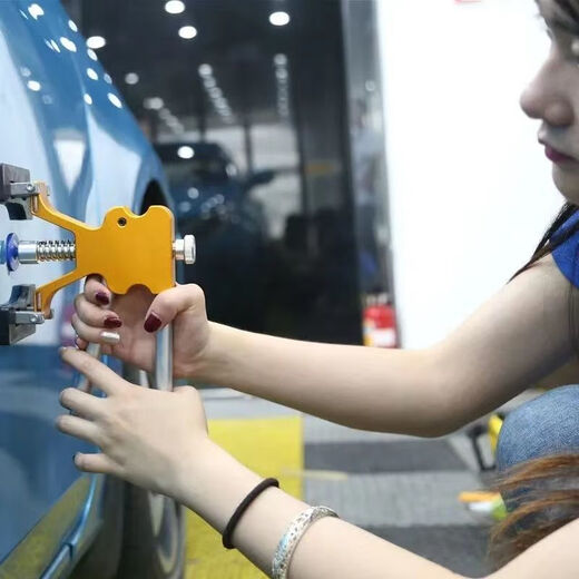 
Sanqihu 9854 Automobile Sheet Metal Depression Repair Tool Car Door Size and Pit Stainless Suction Cup Strong Concave Puller + Hammer Package (Home 220v Glue Gun)