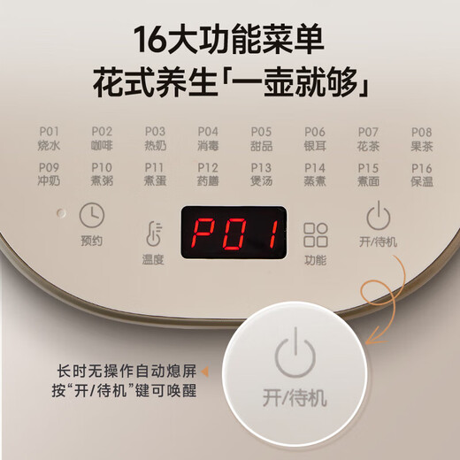 Bear Health Pot, Tea Kettle, Tea Maker, 24H Insulation, 24H Appointment Flower Teapot, Constant Temperature Insulation Integrated Kettle, Electric Kettle, 2L Large Capacity YSH-D20F3 304 Material + Filter 2L