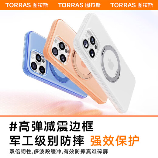 Torras [Kamera -Tasten alle enthalten] Fulcrum Shell Oneo für Apple 16Promax Mobiltelefon Hülle iPhone 16Promax Schutzhülle Magsafe Lading Schwarz
