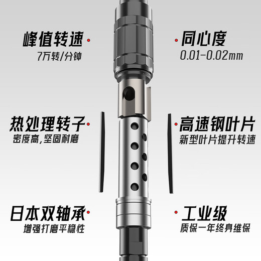 圣耐尔 台湾气动打磨机工业级风磨笔小型高速玉石雕刻磨抛光机打磨笔 S-6636简约款(不赠送磨头）