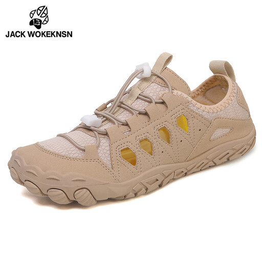 JACK WOKEKNSN Wolf Claw Cloud Outdoor Hiking Shoes Women's Wear-Resistant Non-Slip Soft Sole Couples Men's Summer Breathable Wading Shoes Fishing Beach Dew Dark Gray Counter Genuine 36