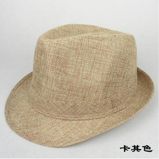 Muxiaduo top hat men's spring and autumn middle-aged men's top hat men's spring and autumn hat middle-aged and elderly sunshade jazz hat linen old man black men's linen top hat M (56-58cm)