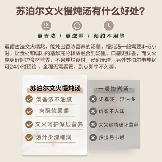 苏泊尔（SUPOR） 电炖锅家用智能多功能电炖盅煲汤锅炖汤锅精巧容量煲煮粥锅婴儿辅食锅燕窝电砂锅 3L 白陶内胆（2-4人）DG30YC826