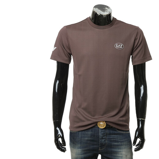 Armani / Armani EA7 Eagle Mark Mark Slim Slim Elastic Tripted à manches courtes 7M000041 AF13916 CYAN U9060 L