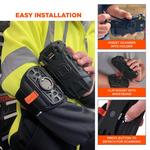 ERGODYNE Large Mobile Phone Scanner Armband 360 Rotation Detachable Elastic Comfortable Lightweight