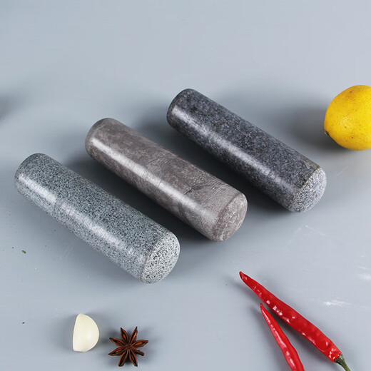 Yanuoju garlic hammer, stone hammer, garlic pounder, grinding rod, mashing rod, stone mortar, bluestone garlic mortar, handle, pestle, extra large commercial hammer (25cm long)