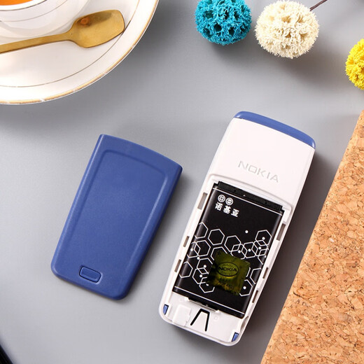 诺基亚（NOKIA）直板1110经典按键备用保密超长待机学生1112老人 1110黄屏移动版蓝色 裸机没有电池