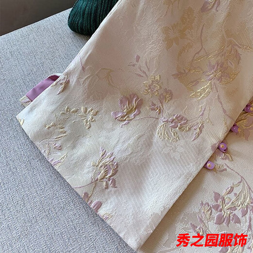 Verse Verse Spring and Autumn New Chinese Style National Style Vest Jacquard Sleeveless Top Internet Celebrity Jacket Vest with Disc Button Vest for Women Picture Color XL Recommended 112-125 Jin Jin is equal to 0.5 kg