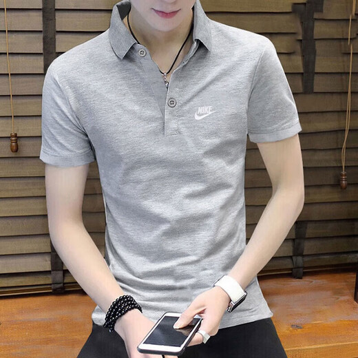 
NIKEt shirt women's clothing 2025 summer new sportswear couple casual clothes lapel lapel full cotton breathable Polo shirt men's short-sleeved FN3895-063/average large/show photos for 5[yuan] S (165/84A)