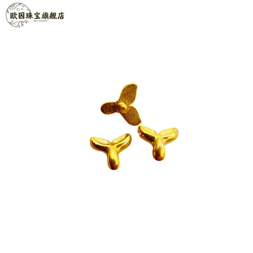 Oin 18k yellow gold label Star and Moon Bodhi turquoise monkey head inlaid back cover to cover defects plus dolphin tail gold nails