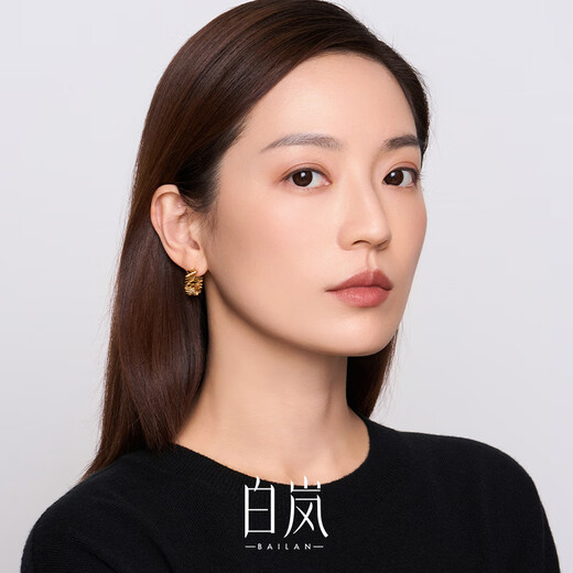 Bai Lan Pine Leaf Earrings 925 Silver Niche Earrings for Women Exquisite Fashion Temperament Niche Design Birthday Gift for Wife Pine Leaf Earrings - Silver