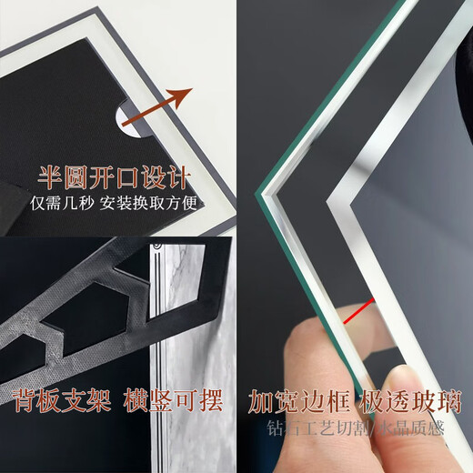 Jin Longxing 6-inch photo frame table glass transparent photo frame for baby couple wedding certificate frame crystal New Year's Day gift