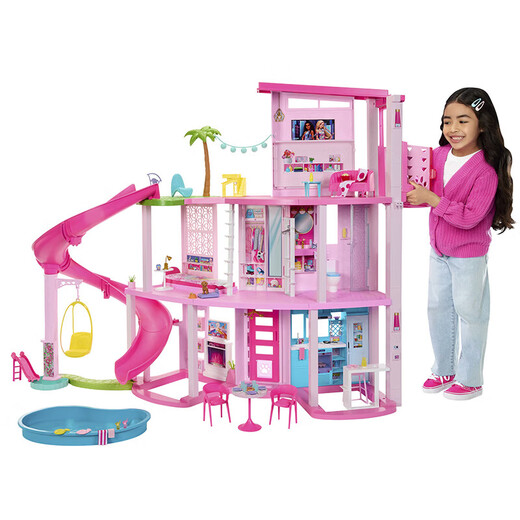 Barbie Play House Toy Castle Villa Children's Toy Birthday Gift Box-Barbie Dream Mansion Paradise HMX10