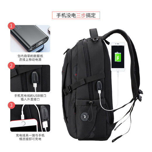 Rego Swiss Army Knife mochila 15.6 pulgadas de computadora Multi-función de viajes de viajes de negocios Bolsa de viajes de secundaria