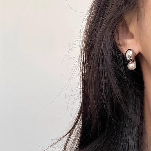 Chaojin zhou samedi Fu Boucles d'oreilles de Pea Pea 2025 Boucles d'oreilles de niche de nouveau style pour femmes Boucles d'oreilles de niche géométrique Jindoudou Boucles d'oreilles en perles 3291