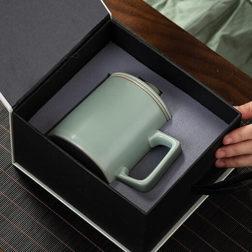 Xin Yu Li Ru kiln tea cup tea separation cup souvenir father birthday gift for men to give father and teacher retirement souvenirs