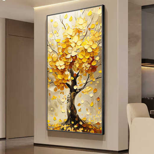 Shunjixiangli arbre arbre entrée peinture décorative édition verticale moderne couloir de luxe léger moderne et allée peinture de peinture de salon atmosphérique haut de gamme peinture murale JD13691 90 * 180 (suggère 1,2-1,5 mètres de mur) Crimulaine en porcelaine en aluminium