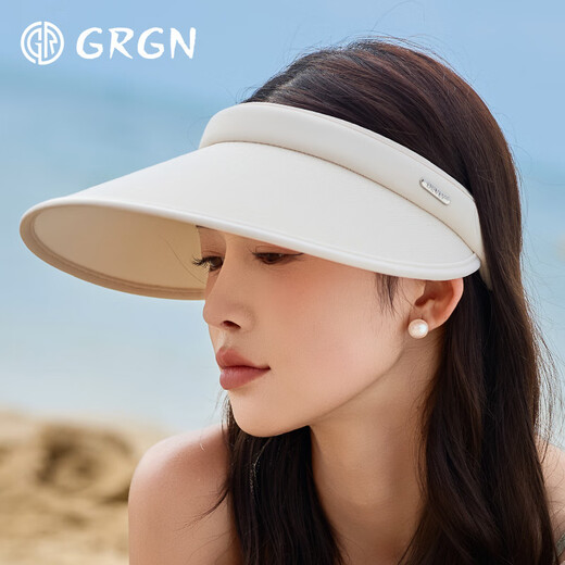 GRGN sun protection hat women's empty top hat summer sun hat sun hat outdoor all-match cool hat face covering anti-UV hat women