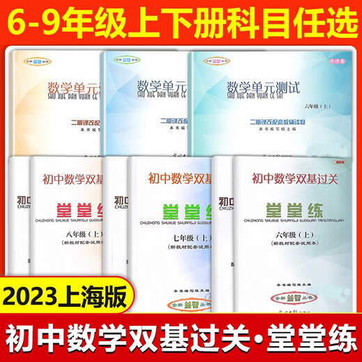 2023-2024学年 初中数学单元测试双基过关堂堂练 初中六七八年级上下册678年级二学期 八下参考答案 光明日报出版社 中学教辅 含答案七年级上 数学堂堂练 初中通用