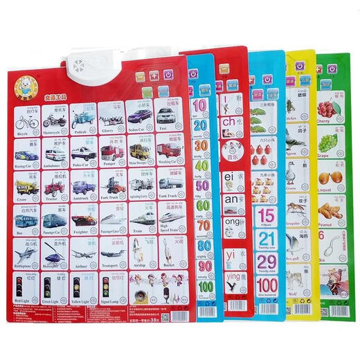 Leer fotos de bebés electrónicos en la imagen pegatinas de papel de pared para niños Educación temprana de la infancia Las imágenes de audio de 0-3 años pueden hablar pinyin