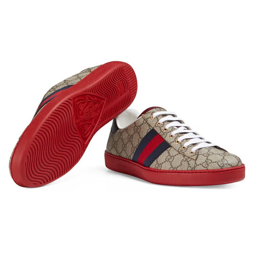 古驰（GUCCI）男鞋 时尚经典复古LOGO印花休闲板鞋运动鞋七夕礼物 乌木色429445 96G50 9767 42 8/42