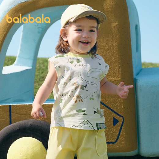 Balabala Baby Vest Baby Top Boy and Girl Summer 2025 Algodón dulce y de moda cómodo y lindo 2092251222201