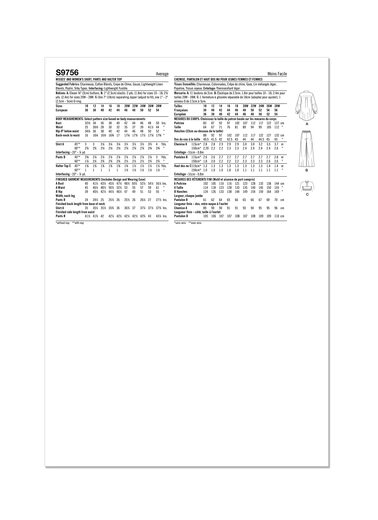 SIMPLICITY SS9756BB 女式衬衫裤子和上衣