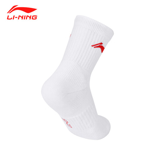 李宁（LI-NING）羽毛球袜男女中筒袜子透气吸汗防臭跑步训练袜(特殊商品不予退换)