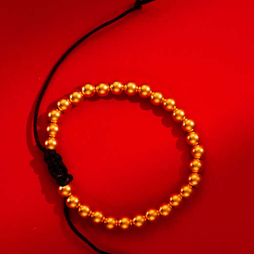 Chuxiao Gold 999 Pure Gold Small Gold Beads DIY Small Accessories Round Beads Bracelet Loose Beads Pure Gold Transfer Beads 0.08g