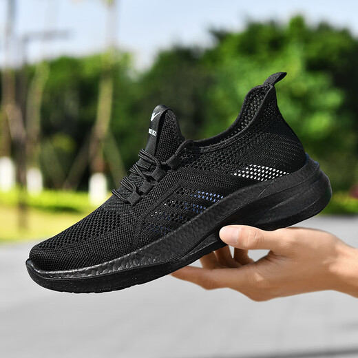 Zapatillas de running doble batte de estrella primavera y verano zapatillas de malla transpirable zapatos de luz para hombres zapatos casuales al aire libre versátiles