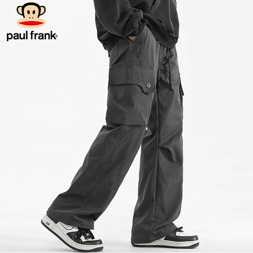 大嘴猴（paul frank）工装裤男士夏季美式直筒裤子男宽松户外休闲裤男裤 藻绿色 XL