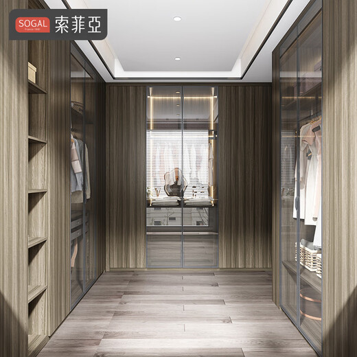 Sophia Wardrobe Customized Modern Simple Style Bedroom Wardrobe Cloakroom Whole House Cabinet Customized Package 19800 22 Square Meters Whole House Cabinet