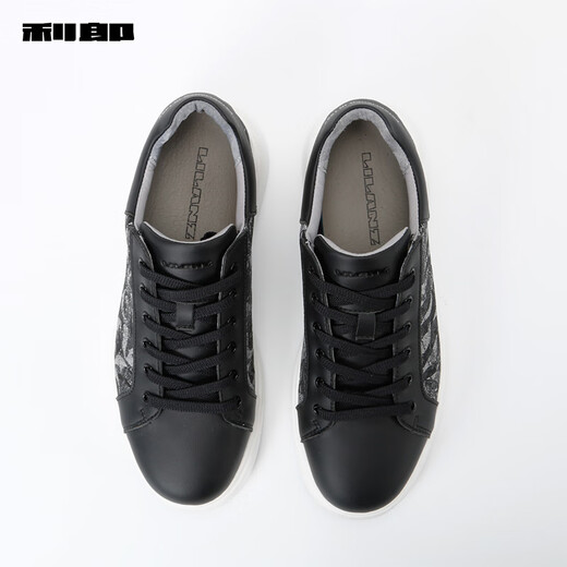 
Lilang official casual board shoes men's splicing jacquard design personalized fashionable lightweight men's casual shoes black and white/G4QXL702 batch 2 41