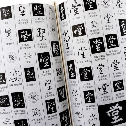 厚693页 书法大字海中国传世书法艺术字体辞典书法字谱字笔大字帖