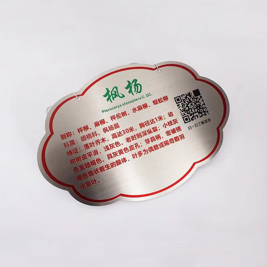 树牌挂牌防水树名挂牌定制不锈钢树木标识牌树木介绍果树悬挂吊牌 定制成交专拍【定制款】