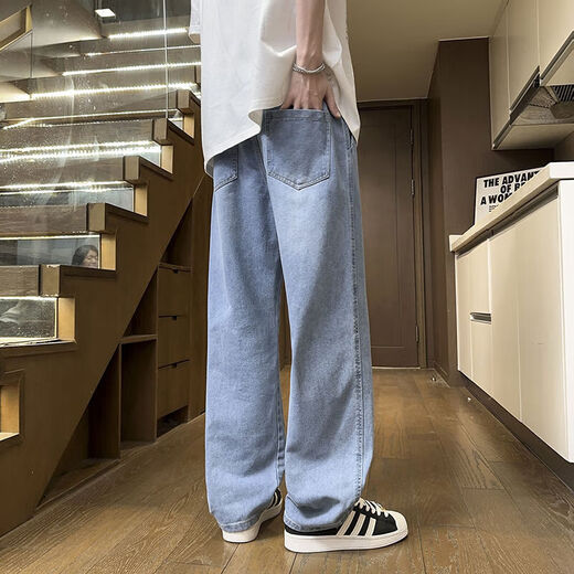Jeans Men 2025 Summer suelto tendencia retro heterosexual