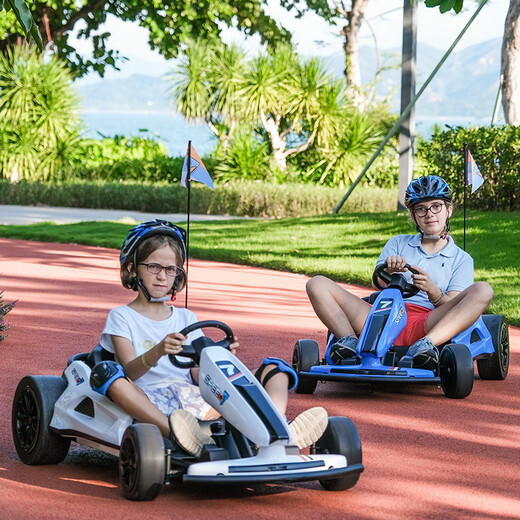 Geleeo children's kart F1 electric car drifting four-wheel toy car can sit adults 6-7-14 years old children's birthday gift white drift wheel + 24V14A large battery electric drive official authentic