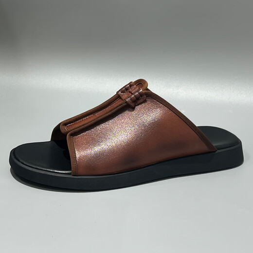 DIFANPU International Luxury Brand Herrenschuhe 2025 Neueste One-Slipper High-End-Freizeitschuhe modische atmungsaktive Sandalen Schwarz [Brand Gift Box] 40