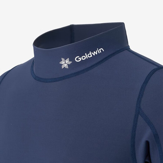 GOLDWIN C3fit Far Infrared Effect Photoelectric Warm Turtleneck Long Sleeve Top Men's Comfortable Pullover Navy Blue S
