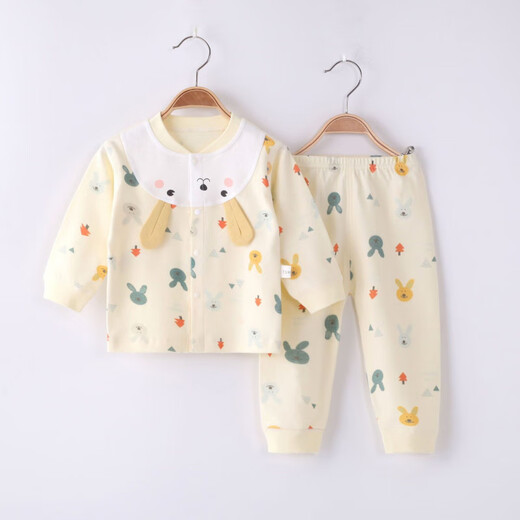 Snoopy baby underwear set pure cotton baby split autumn clothes and autumn pants cotton children's home clothes cute spring and autumn pajamas pink 12034 73