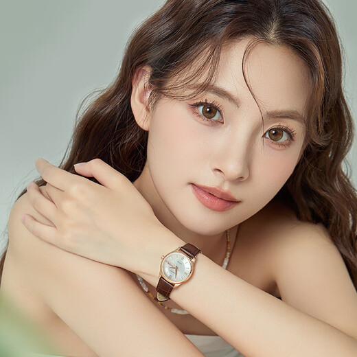 ROSSINI watch women's New Year gift student watch domestic watch small dial quartz watch white plate belt 618574