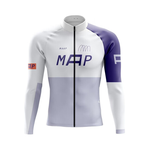 MAAP autumn cycling clothing men's long-sleeved tops bicycle sportswear road bike outdoor breathable quick-drying shirt MAAP orange gray L