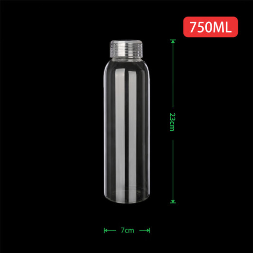 Hoch Borosilikat Glasweinflasche Haushalt großer Kapazität Ginseng Kalt eingeweichter versiegelte Weinflasche 1000 ml Weinflasche leere Flasche Hoch Borosilikatglas-500ml Transparent Plastik Cap-Jm1049