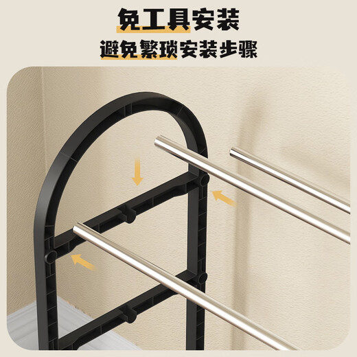 Jialiren shoe rack door simple storage rack dormitory living room reinforced widened steel tube multi-layer storage shoe rack